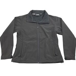 Mossi Softshell Jacket Womens XL Black Full Zip Fleece Lined Outdoor Activewear
